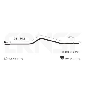 Купить ERNST Труба выхлопного газа 391542