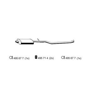 500289 Silenziatore centrale ERNST PEUGEOT 206 prezzo