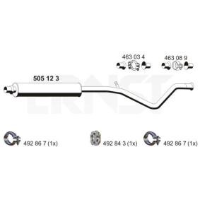 alkuperäiset Peugeot 406 ERNST Pakoputki äänenvaimennin keski 505123