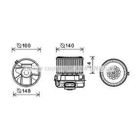 Spletna trgovina z PRASCO Elektricni motor, ventilator notranjega prostora PE8369