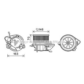 Spletna trgovina z PRASCO Elektricni motor, ventilator notranjega prostora CN8295