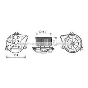PRASCO Moteur électrique, pulseur d'air d'habitacle OL8623