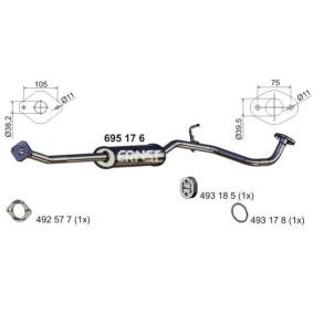 d'origine Nissan LAUREL ERNST Pot d'échappement intermédiaire 695176