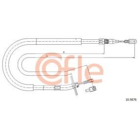 COFLE Handbremsseil 10.9876