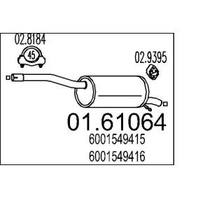 MTS Bakre eksospotte 01.61064