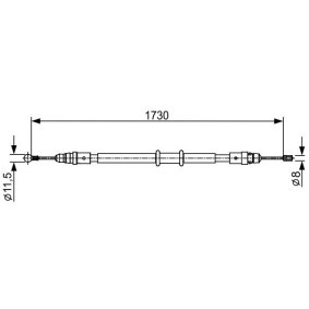 BOSCH Cable de freno de mano 1 987 482 549