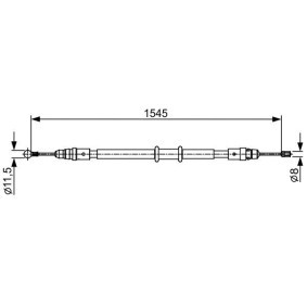 BOSCH Tautrekk, håndbremse 1 987 482 551