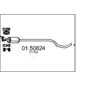 оригинальные Peugeot 308 MTS Средний глушитель 01.50824