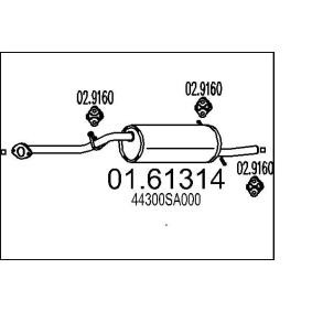 MTS Silencieux arrière 01.61314