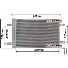 VAN WEZEL Kondensator, klimaanlæg 09015702
