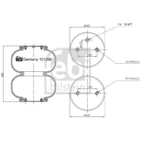 FEBI BILSTEIN Veerbalg, luchtvering 101268