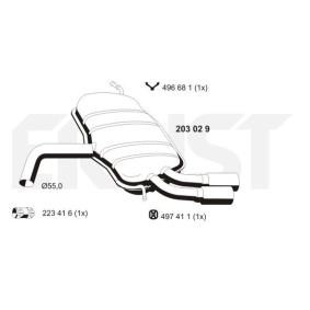 d'origine Audi Q8 ERNST Silencieux 203029