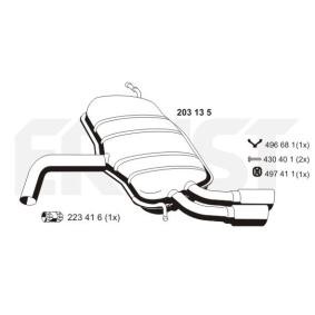 d'origine Audi Q8 ERNST Pot d'échappement 203135