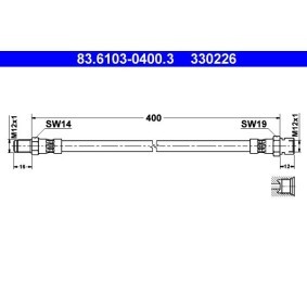 ATE Bremseslange 83.6103-0400.3