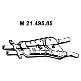 originais BMW Série 3 EBERSPÄCHER Silenciador central 21.495.85
