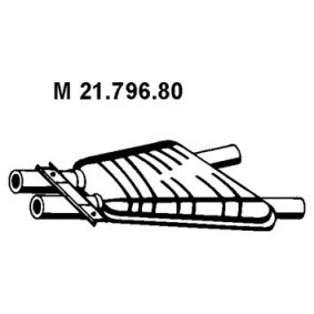 originais BMW Série 3 EBERSPÄCHER Panela de escape central 21.796.80