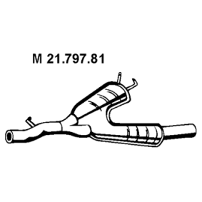 originais BMW Série 3 EBERSPÄCHER Silenciador central 21.797.81
