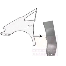 VAN WEZEL Kotflügel vorne links, unten, Reparaturblech, verzinkt 5878155