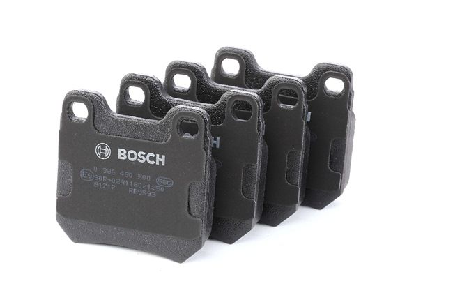 BOSCH Bremsbelagsatz, Scheibenbremse 0 986 490 500 mit Anti-Quietsch-Blech, mit Montageanleitung für OPEL VECTRA B CC (38_) Bj 2000