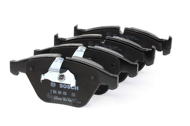 BOSCH Juego de pastillas de freno 0 986 494 036 con instrucciones de montaje, Chapa antichirridos, con clip de émbolo para BMW 3 Cabrio (E93) ac 2009