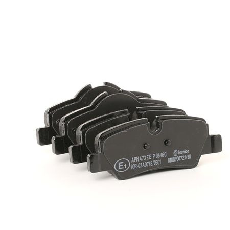 Kaufen BREMBO Bremsbelagsatz, Scheibenbremse für Verschleißwarnanzeiger vorbereitet, mit Bremssattelschrauben, mit Zubehör P 06 090 preiswert