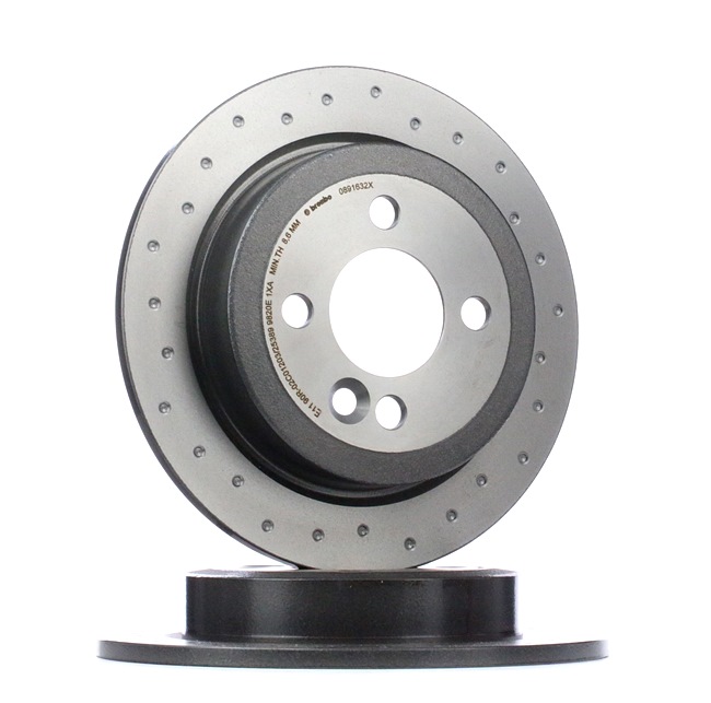 Kaufen BREMBO Bremsscheibe Gelocht, Voll, beschichtet, hochgekohlt, 10mm 08.9163.2X preiswert