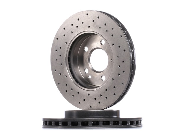 BREMBO Disque de frein poinçonné/ventilé, revêtu, à haute teneur en carbone, 28mm 09.B344.4X