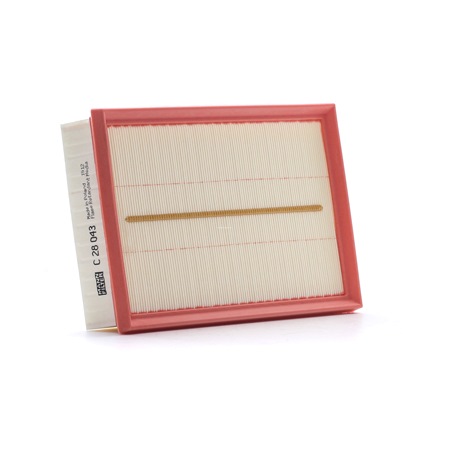 MANN-FILTER Luftfilter C 28 043 Filtereinsatz, 276mm VW Golf VII Schrägheck (5G1, BQ1, BE1, BE2) Bj 2014
