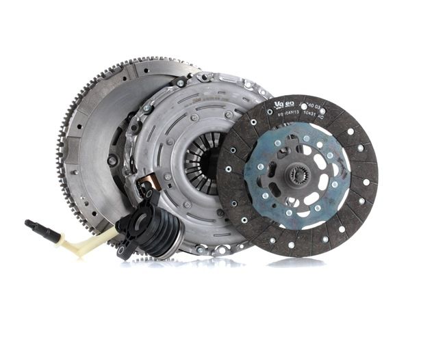 VALEO 837432 Kupplungssatz mit Schwungrad, mit Schraubensatz, mit Sicherungsschraubensatz, mit Kupplungsscheibe, ohne Sensor, mit Kupplungsdruckplatte, mit Zentralausrücker, für Motoren mit Zweimassenschwungrad, 235mm RENAULT MODUS Bj 2004