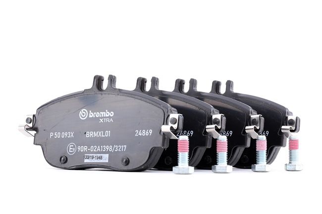 BREMBO P 50 093X Kit de plaquettes de frein, frein à disque préparé pour indicateur d'usure MERCEDES-BENZ CLA ac 2000