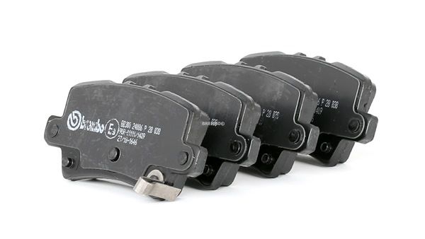 BREMBO Remblokkenset, schijfrem Met akoestische slijtagewaarschuwing P 28 038