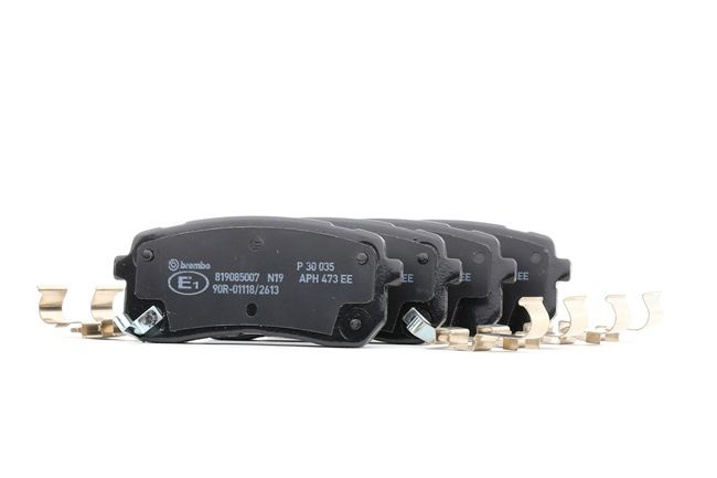 BREMBO P 30 035 Bremsekloss sett med akustisk slitasjevarsel HYUNDAI H-1 Kassevogn år 1998