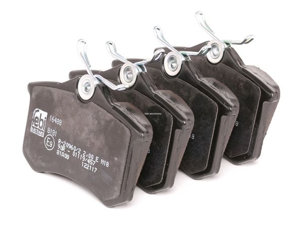 FEBI BILSTEIN 16488 Bremsbelagsatz, Scheibenbremse Hinterachse, exkl. Verschleißwarnkontakt SKODA FABIA Bj 1999