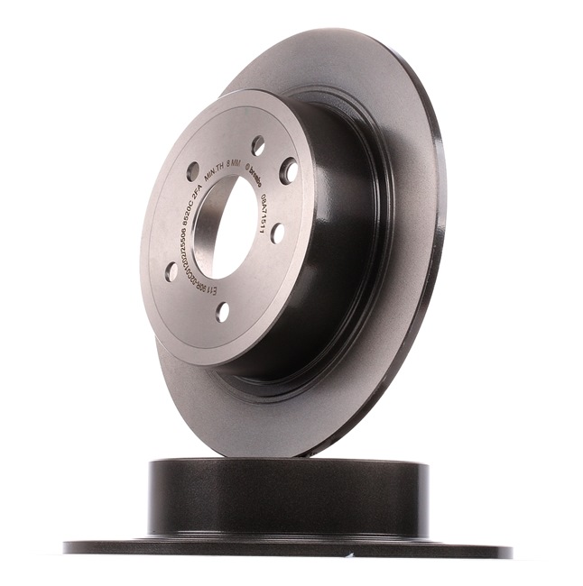 BREMBO 08.A715.11 Disco de freno Macizo, revestido, 9mm NISSAN QASHQAI ac 2003