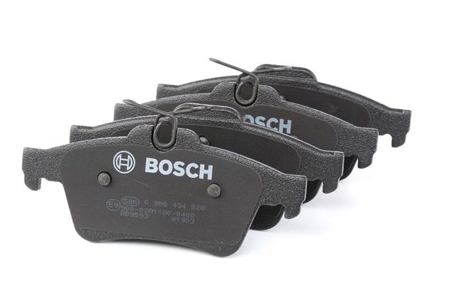 BOSCH 0 986 494 528 Komplet zavornih oblog, ploscne (kolutne) zavore s anti deformacijsko plocevino, z navodilom za montazo CITROËN C-ZERO leto 2009