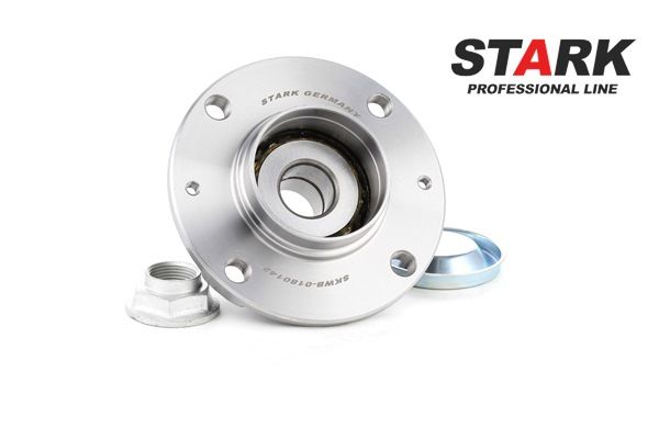 STARK Juego de cojinete de rueda SKWB-0180142 Eje trasero, izquierda, derecha, con anillo sensor magnético incorporado para PEUGEOT 307 SW (3H) ac 2006