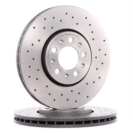 BREMBO 09.7010.2X Disque de frein poinçonné/ventilé, revêtu, à haute teneur en carbone, 25mm VW POLO ac 1992