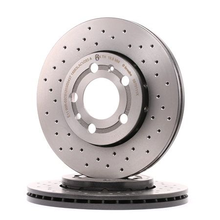 BREMBO 09.7011.1X Bremsscheibe Gelocht/innenbel., beschichtet, hochgekohlt, 22mm SEAT IBIZA Bj 1988