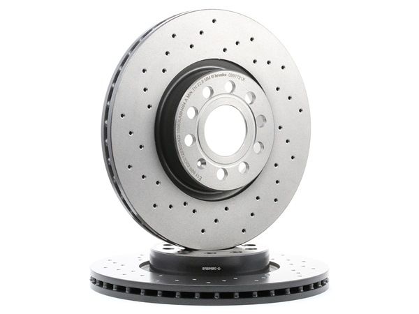 BREMBO 09.9772.1X Bremsscheibe Gelocht/innenbel., beschichtet, hochgekohlt, 25mm VW PASSAT Bj 1991