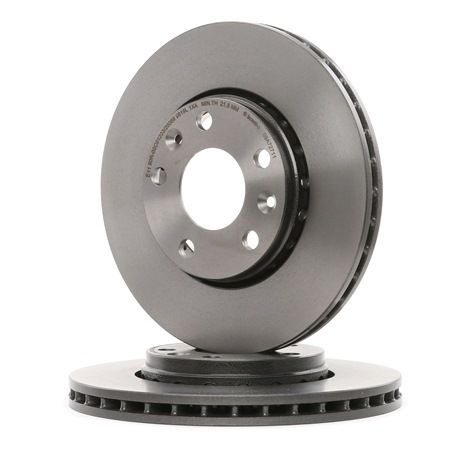 BREMBO 09.A727.11 Disco de freno Ventilación interna, revestido, altamente carbonizado, 24mm RENAULT LAGUNA ac 1998