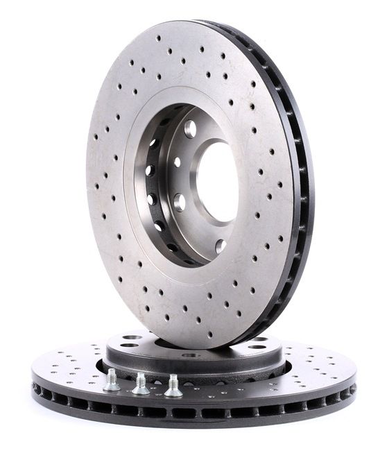 BREMBO 09.A727.1X Disco de freno Perforado/ventil. int., revestido, altamente carbonizado, 24mm NISSAN TERRANO ac 1989