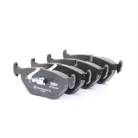 VALEO Jogo de pastilhas para travão de disco 301753 FIRST, Eixo traseiro, excl. contacto de aviso de desgaste, com chapa anti-ruído para BMW 3 Sedan (E36) ac 1994