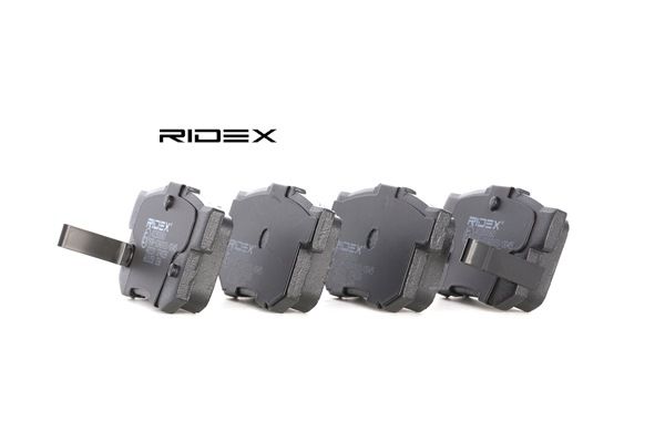 RIDEX Remblokkenset, schijfrem Achteras, Met akoestische slijtagewaarschuwing 402B0060