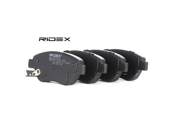 Kaufen RIDEX Bremsbelagsatz, Scheibenbremse Vorderachse, mit akustischer Verschleißwarnung, 123mm 402B0080 preiswert