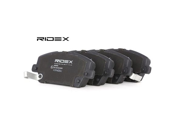 RIDEX Remblokkenset, schijfrem Vooras, Met akoestische slijtagewaarschuwing, Met anti-kreukplaat 402B0152