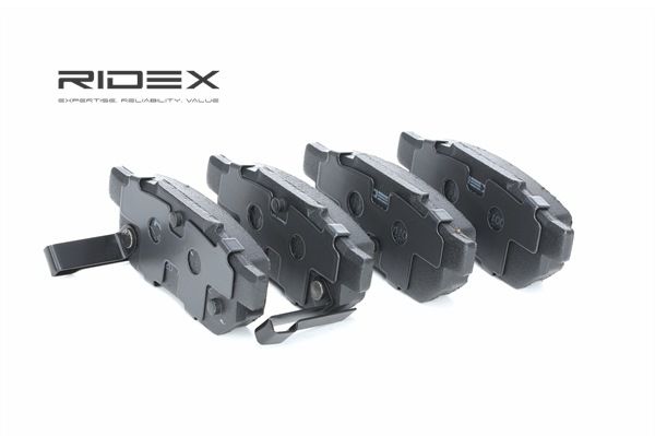 RIDEX Remblokkenset, schijfrem Achteras, Met akoestische slijtagewaarschuwing 402B0094