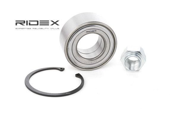 RIDEX Juego de cojinete de rueda 654W0033 eje delantero, ambos lados para PEUGEOT 206 Fastback (2A/C) ac 2012