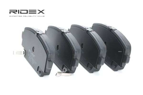 RIDEX Remblokkenset, schijfrem Vooras, Met akoestische slijtagewaarschuwing 402B0135