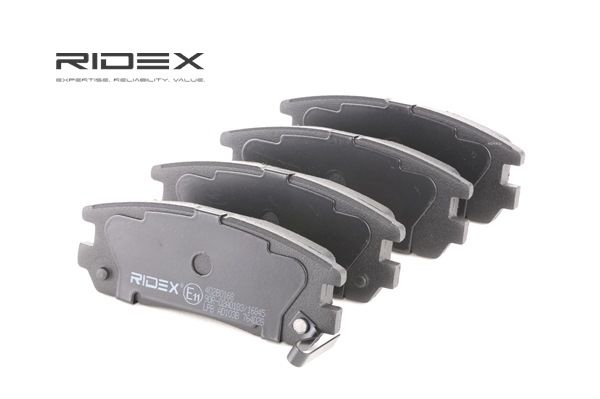 RIDEX Remblokkenset, schijfrem Achteras, Met akoestische slijtagewaarschuwing 402B0168