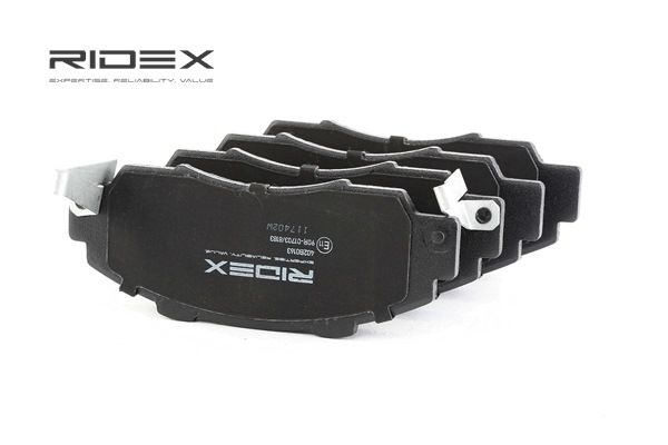 RIDEX Remblokkenset, schijfrem Vooras, Met akoestische slijtagewaarschuwing 402B0163
